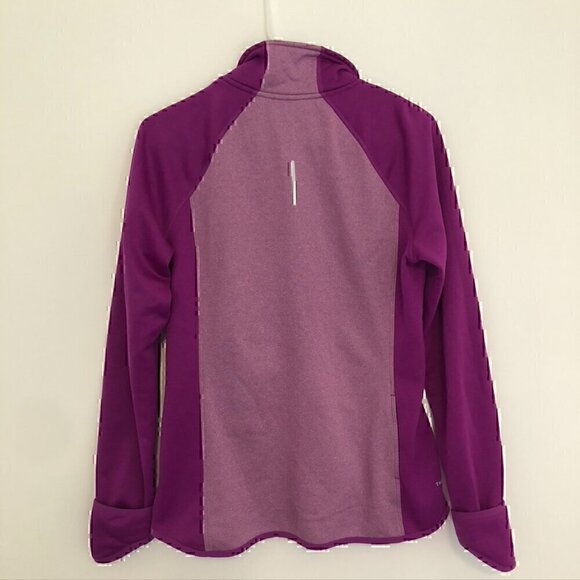 NIKE RUNNING Therma Fit Purple Colorblock Fleece Line Full Zip Sweatshirt Jacket - Picture 9 of 11